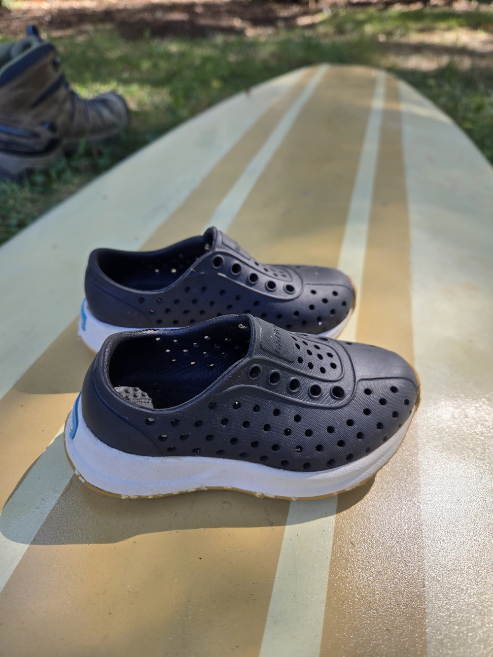 Kids Native Black Slip-On Perforated Water Shoes